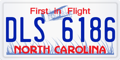 NC license plate DLS6186