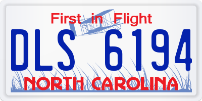 NC license plate DLS6194