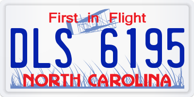 NC license plate DLS6195