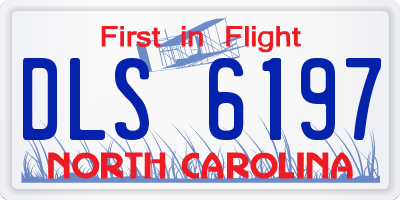 NC license plate DLS6197