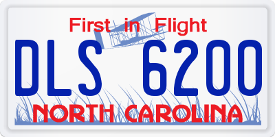 NC license plate DLS6200