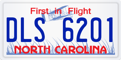 NC license plate DLS6201