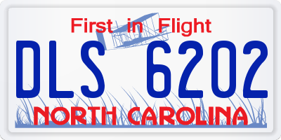 NC license plate DLS6202