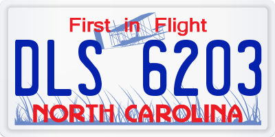 NC license plate DLS6203