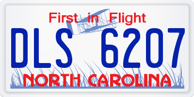 NC license plate DLS6207