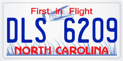 NC license plate DLS6209