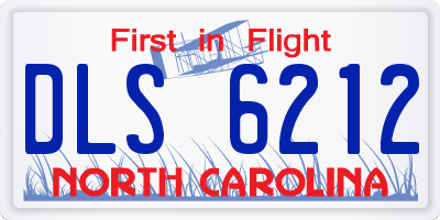 NC license plate DLS6212