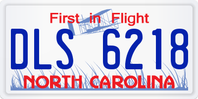 NC license plate DLS6218