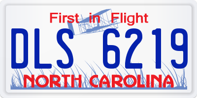 NC license plate DLS6219
