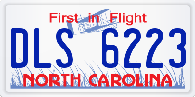 NC license plate DLS6223