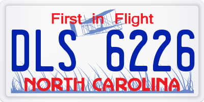 NC license plate DLS6226