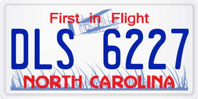 NC license plate DLS6227