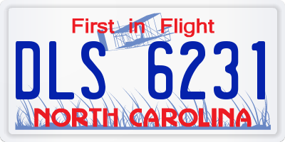 NC license plate DLS6231