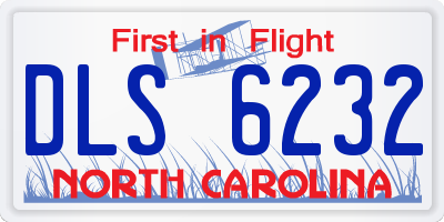 NC license plate DLS6232