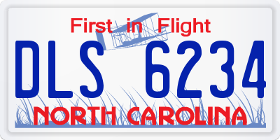 NC license plate DLS6234