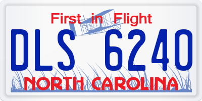 NC license plate DLS6240