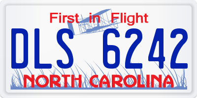 NC license plate DLS6242
