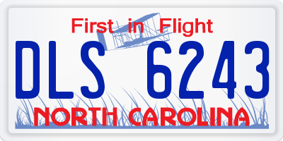 NC license plate DLS6243