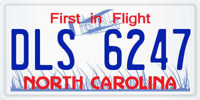 NC license plate DLS6247
