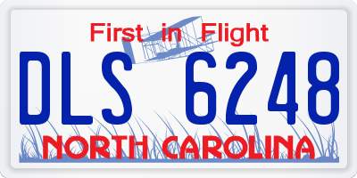 NC license plate DLS6248