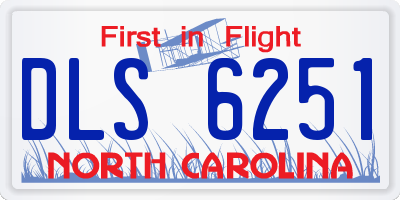 NC license plate DLS6251