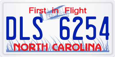 NC license plate DLS6254