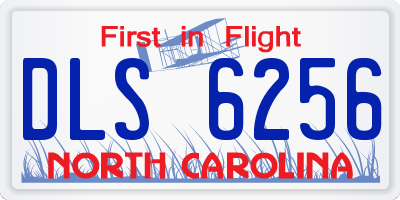 NC license plate DLS6256