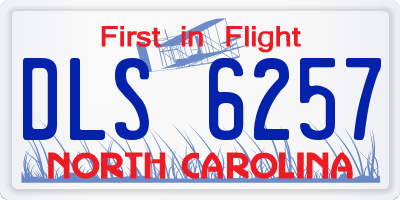 NC license plate DLS6257