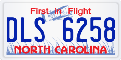 NC license plate DLS6258