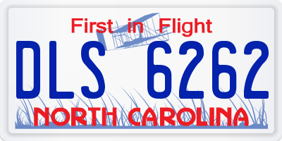 NC license plate DLS6262