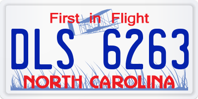 NC license plate DLS6263