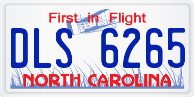 NC license plate DLS6265