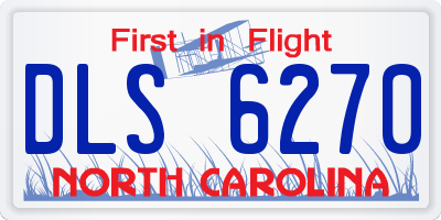 NC license plate DLS6270