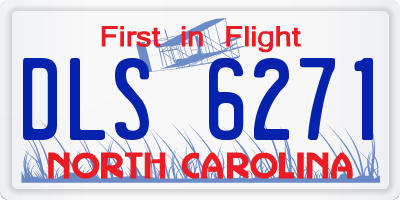 NC license plate DLS6271