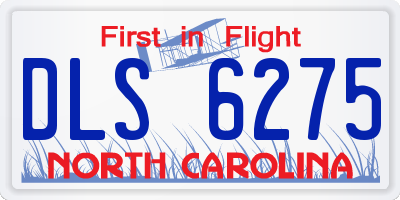 NC license plate DLS6275