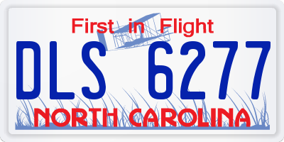NC license plate DLS6277