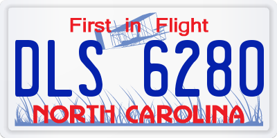 NC license plate DLS6280