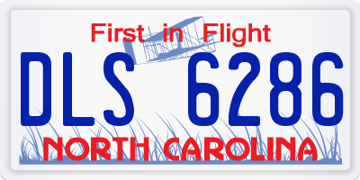 NC license plate DLS6286