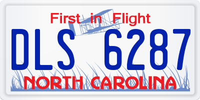 NC license plate DLS6287