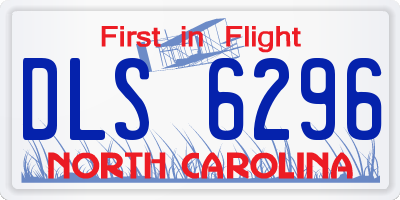 NC license plate DLS6296