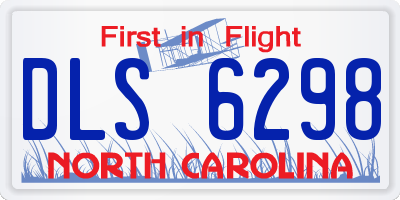 NC license plate DLS6298