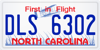 NC license plate DLS6302