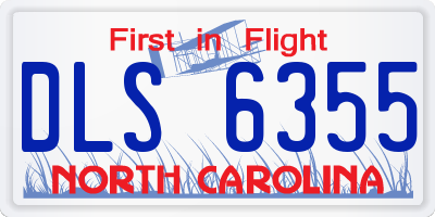 NC license plate DLS6355