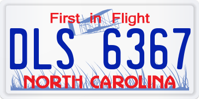NC license plate DLS6367