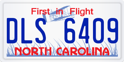 NC license plate DLS6409
