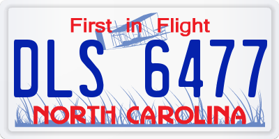 NC license plate DLS6477