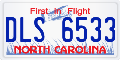 NC license plate DLS6533