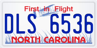 NC license plate DLS6536