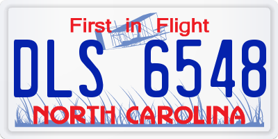 NC license plate DLS6548