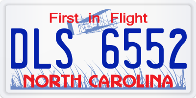NC license plate DLS6552
